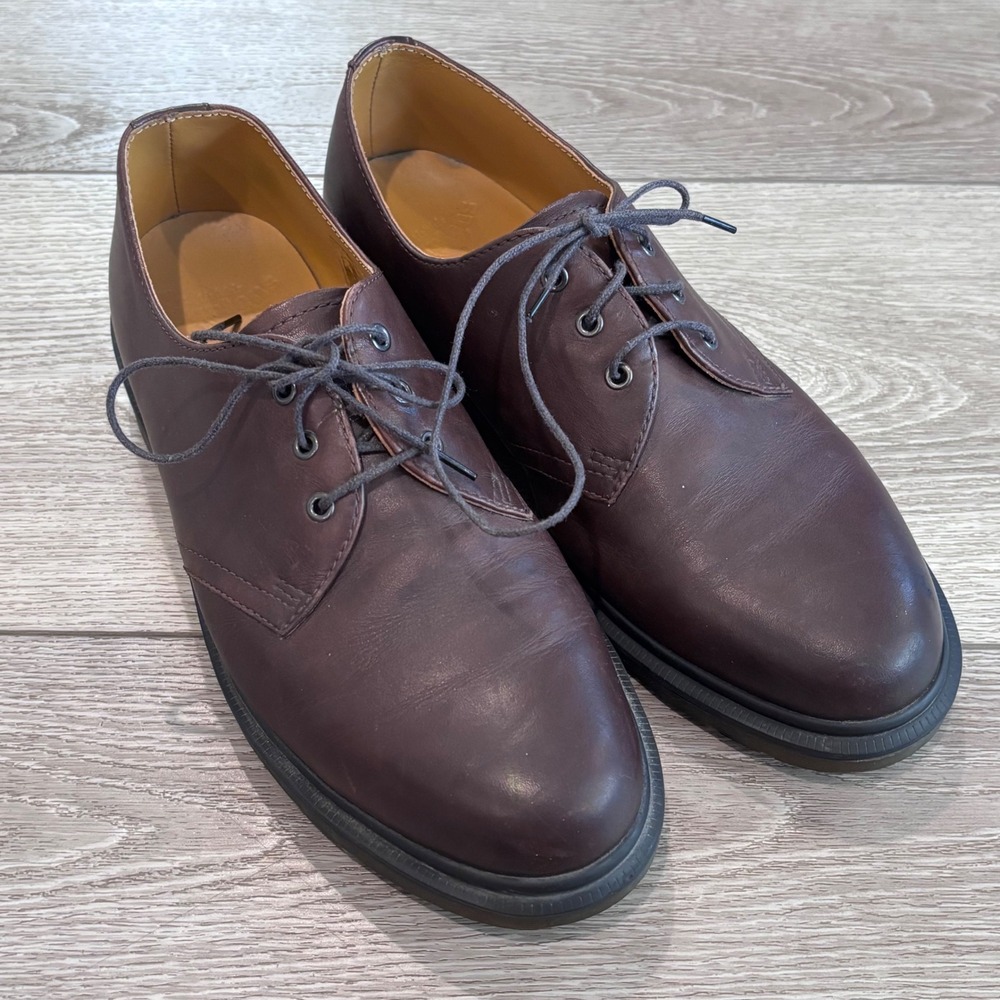 Dr. Martens 1461 Oxfords Mens 8 Womens 9 Brown Leather 3-Eye Lace Up Shoes